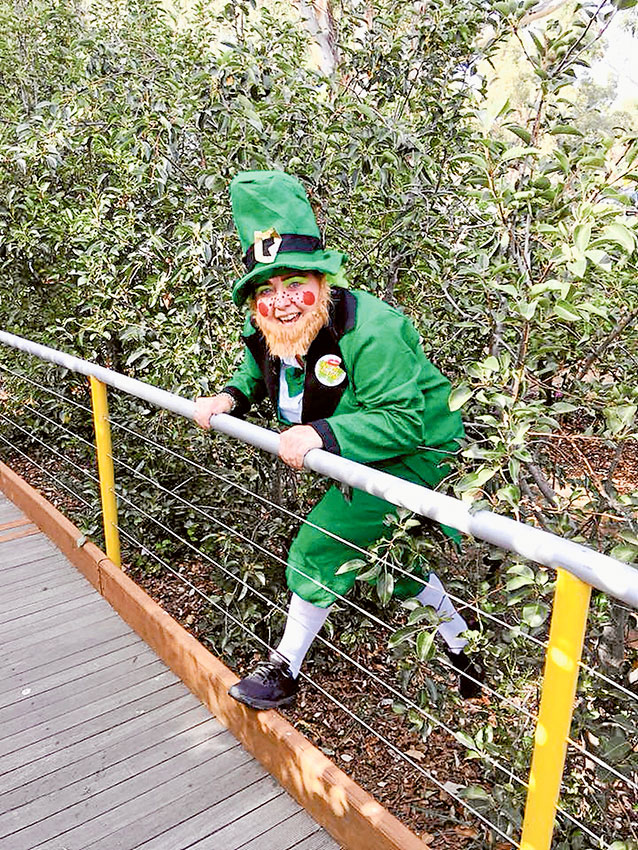 SPOT THE HIDING GREEN LEPRAUCHAUN… To celebrate St Patrick’s Day this weekend, SPC KidsTown will be hosting a range of activities and events, including a cheeky, hiding Leprechaun. Photo: Supplied.