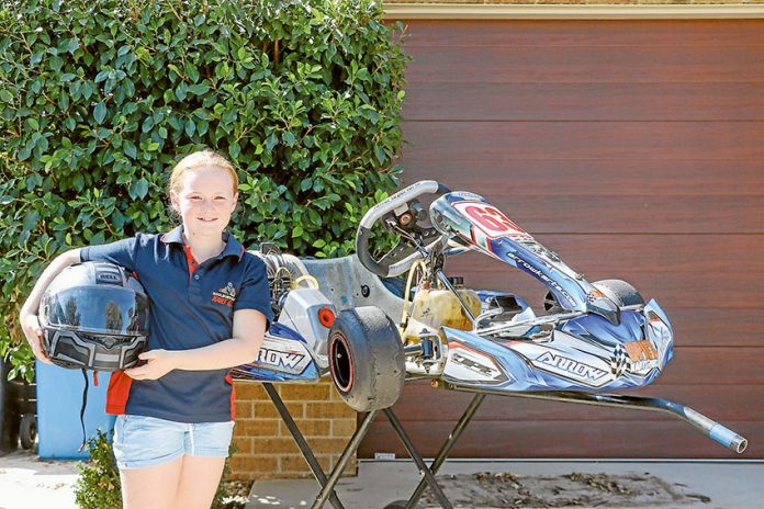 A BIG SURPRISE… Local resident Cedah Opie has been lucky enough to be selected to be one of 59 who will be taking on the grid at the upcoming Grand Prix as a Grid Kid. Photo: Katelyn Morse.