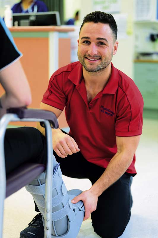 YOUNG PROFESSIONALS ON THE MOVE AT GV HEALTH... GV Health physiotherapist, Matthew Calleri, has found an opportunity in his chosen profession in Shepparton. Photo: Supplied.