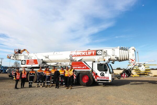 SAFETY IS NUMBER ONE...Quicklift Crane Hire has grown their team to over 30 people, and their inventory to 20 cranes with capacities up to 250 tonne, to meet the demands of local industries. Their success lies in the skill of their team, the quality and variety of equipment, and commitment to safety. Photo: Kelly Carmody